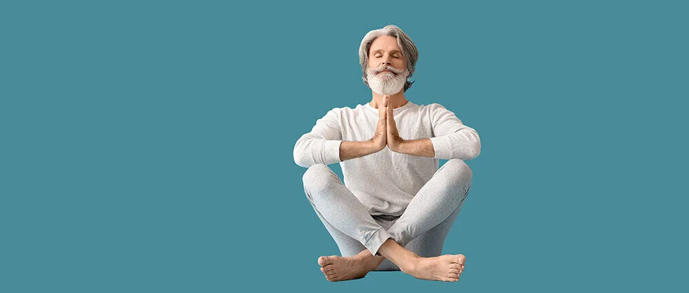 Person practicing one of the forms of meditation